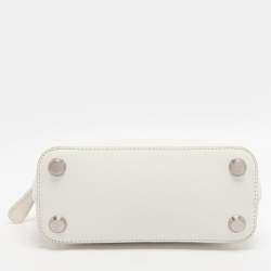 Pre Owned Balenciaga White Leather XXS Ville Satchel