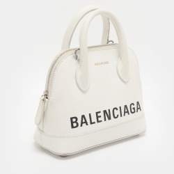 Pre Owned Balenciaga White Leather XXS Ville Satchel