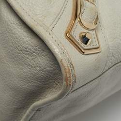 Pre Owned Balenciaga Grey Leather Metallic Edge Classic City Bag