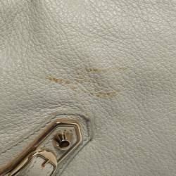 Pre Owned Balenciaga Grey Leather Metallic Edge Classic City Bag