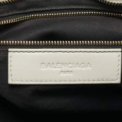 Pre Owned Balenciaga Grey Leather Metallic Edge Classic City Bag