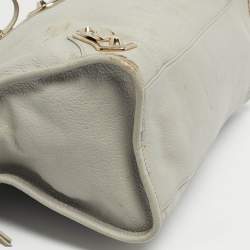 Pre Owned Balenciaga Grey Leather Metallic Edge Classic City Bag