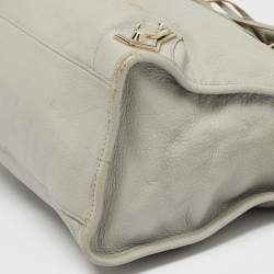 Pre Owned Balenciaga Grey Leather Metallic Edge Classic City Bag