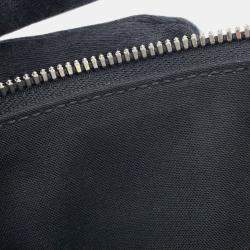 Pre Owned Balenciaga Logo Superbusy Shoulder Bag Black Leather
