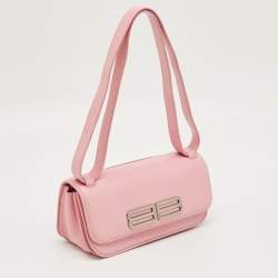 Pre Owned Balenciaga Pink Leather Small Gossip Shoulder Bag