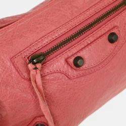 Pre Owned Balenciaga Pink Leather The Getaway Handbag
