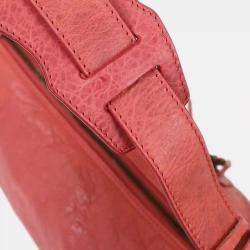 Pre Owned Balenciaga Pink Leather The Getaway Handbag