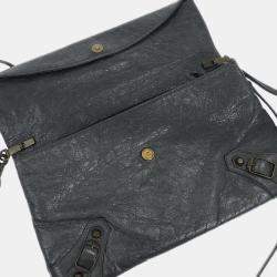 Pre Owned Balenciaga Gray Classic Envelope 2way Clutch