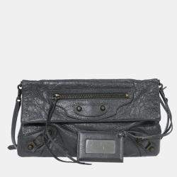 Pre Owned Balenciaga Gray Classic Envelope 2way Clutch