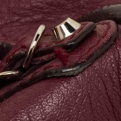 Pre Owned Balenciaga Pourpre Veau Leather Papier A6 Side Zip Tote