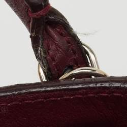 Pre Owned Balenciaga Pourpre Veau Leather Papier A6 Side Zip Tote