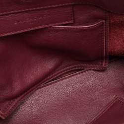 Pre Owned Balenciaga Pourpre Veau Leather Papier A6 Side Zip Tote