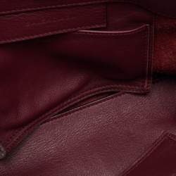 Pre Owned Balenciaga Pourpre Veau Leather Papier A6 Side Zip Tote