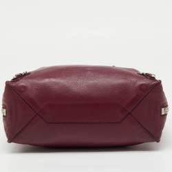 Pre Owned Balenciaga Pourpre Veau Leather Papier A6 Side Zip Tote