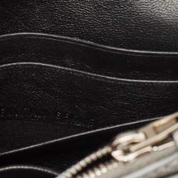 Pre Owned Balenciaga Grey Glitter Leather Hourglass Wallet on Chain