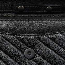 Pre Owned Balenciaga Black Leather BB Wallet on Chain