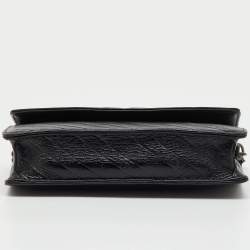 Pre Owned Balenciaga Black Leather BB Wallet on Chain