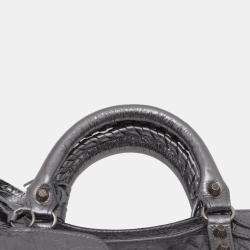 Pre Owned Balenciaga Silver XS Metallic Lambskin Motocross Neo Cagole