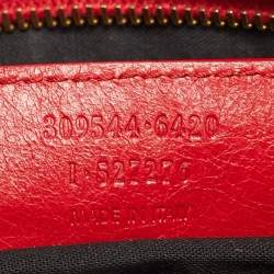 Pre Owned Balenciaga Red Leather Mini Classic City Bag