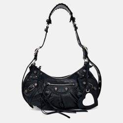 Pre Owned Balenciaga Black Leather Le Cargo Bag Small