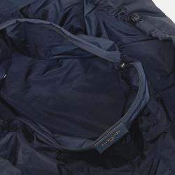Pre Owned Balenciaga Navy Blue Fabric Wheel Bag