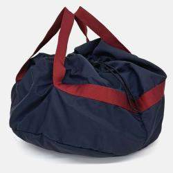 Pre Owned Balenciaga Navy Blue Fabric Wheel Bag