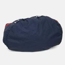 Pre Owned Balenciaga Navy Blue Fabric Wheel Bag