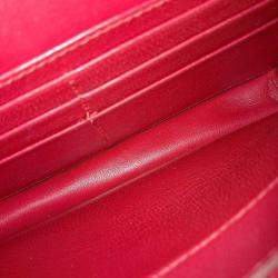 Pre Owned Balenciaga Red Velvet BB Chain Crossbody Bag