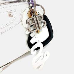Pre Owned Balenciaga White Leather Le City Bag Medium