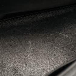 Pre Owned Balenciaga Black Croc Embossed Leather Hourglass Shoulder Bag