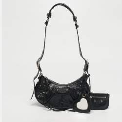 Pre Owned Balenciaga Black Leather XS Le Cagole Shoulder Bag