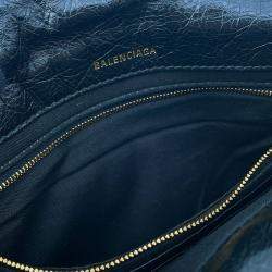 Pre Owned Balenciaga Monaco Chain shoulder Black Leather