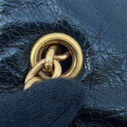 Pre Owned Balenciaga Monaco Chain shoulder Black Leather