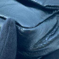 Pre Owned Balenciaga Monaco Chain shoulder Black Leather