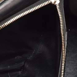 Pre Owned Balenciaga Black Leather and Ostrich Le Dix Cartable Top Handle Bag