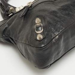 Pre Owned Balenciaga Black Leather Giant 12 First Bag