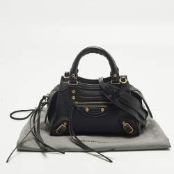 Pre Owned Balenciaga Neo Classic City Mini Black Leather Tote