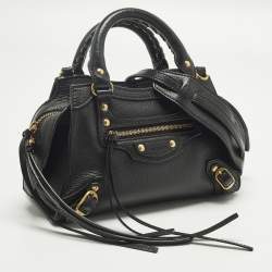 Pre Owned Balenciaga Neo Classic City Mini Black Leather Tote