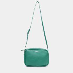 Pre Owned حقيبة كروس بودي جلد أخضر "إيفريداي" بالنسياغا