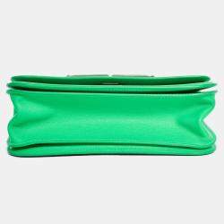 مملوكة مسبقًا حقيبة كتف بالنسياغا جلد "جوسيب" أخضر