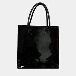 مملوكة مسبقًا حقيبة تسوق بالنسياجا إكس إكس صغير بشعار براءة اختراع سوداء مع حزام