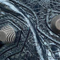 مملوكة مسبقًا حقيبة كتف بالنسياجا لي كاغول سيلندر جلد أسود