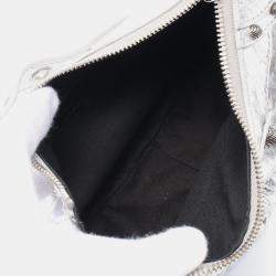 مملوكة مسبقًا Balenciaga Le Cagole Leather Shoulder Bag Silver