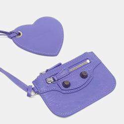 Pre Owned حقيبة لو كارجو جلد أرجواني صغيرة ب�النسياغا