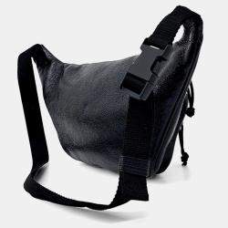 مملوكة مسبقًا حقيبة خصر بالنسياغا شعار جلد أسود