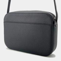 مملوكة مسبقًا حقيبة كاميرا يومية جلد أسود حجم صغير بالنسياغا