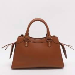 Pre Owned Balenciaga Neo Classic City Small Brown Leather Tote