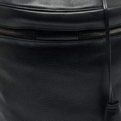 Pre Owned حقيبة يد علوية بالنسياقا سيليندر جلد أسود