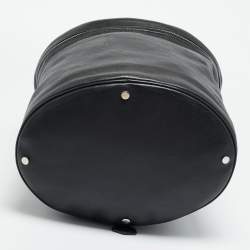 Pre Owned حقيبة يد علوية بالنسياقا  سيليندر جلد أسود