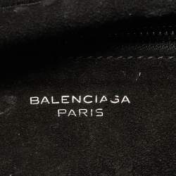 Pre Owned حقيبة يد علوية بالنسياقا سيليندر جلد أسود